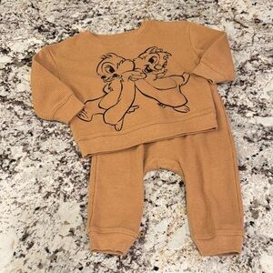 Jumping Beans Brown Chip and Dale Shirt and Pants